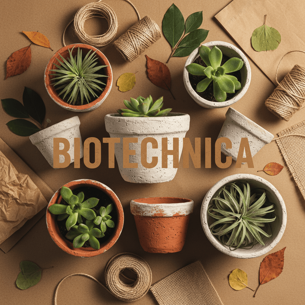 Collection of handmade recycled pots and sustainable decor items